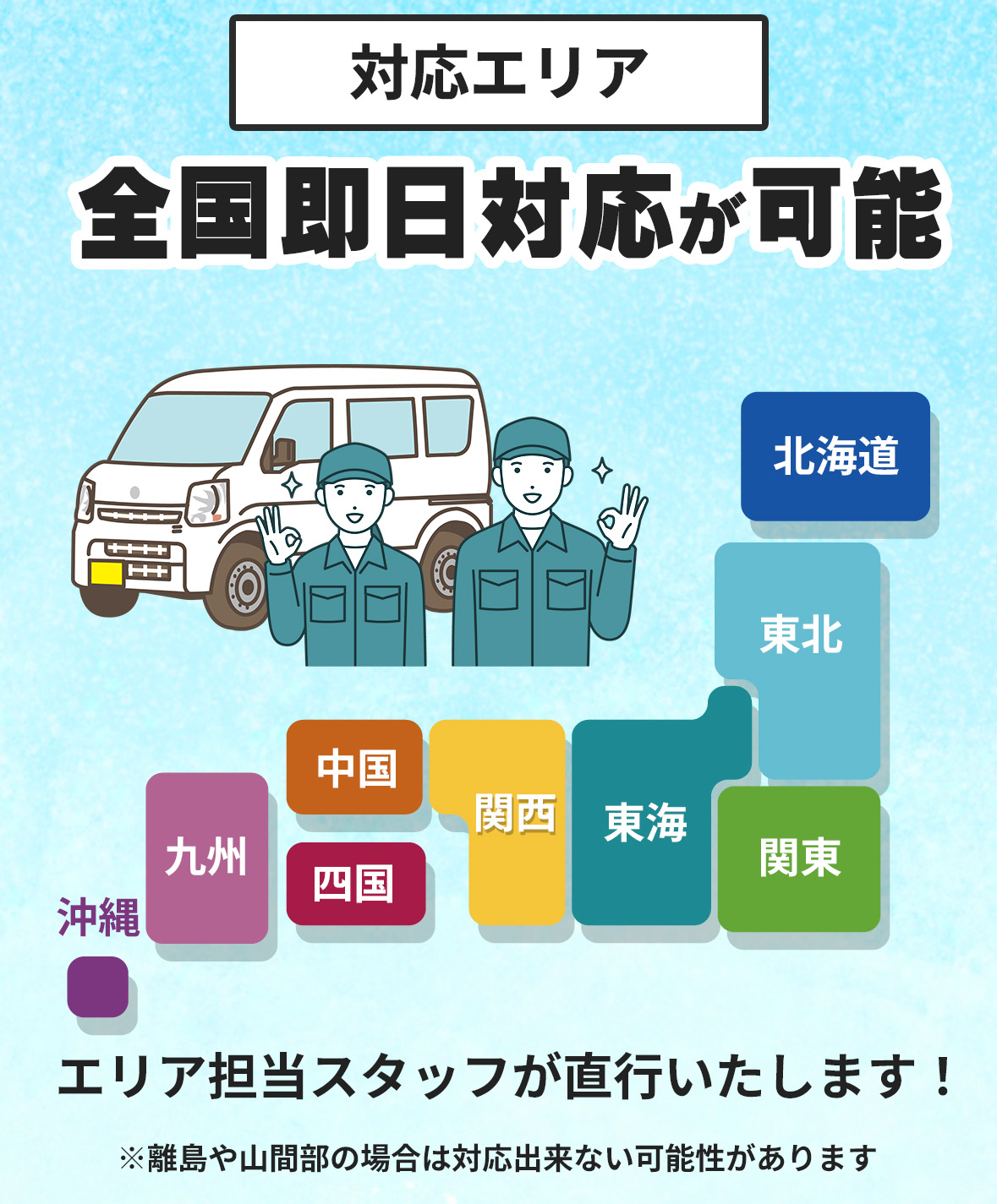 全国即日対応が可能